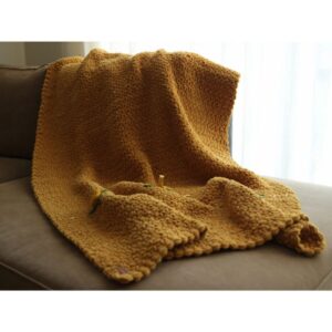 Large Size Star Pattern Hand Knitted Blanket